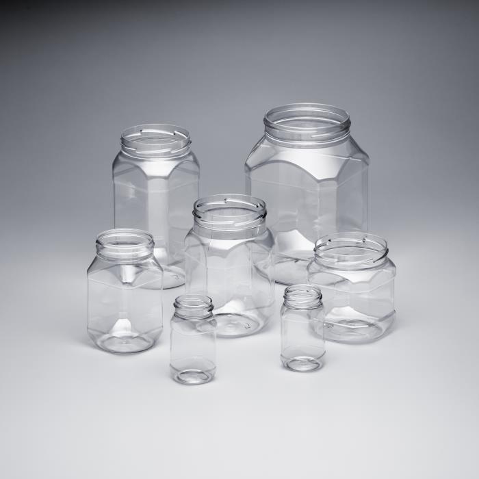 PET Octagonal Jars